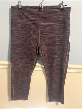 Striped Purple & Black High-Waist Ultimate Capri